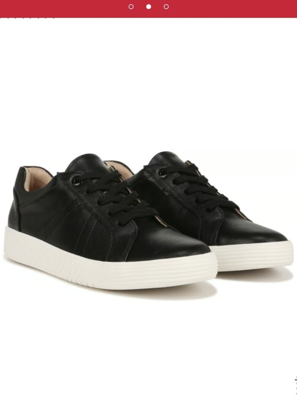 Soul Naturalizer Neela Black Woman's Black Faux Leather Low-Top Sneakers 9.5
